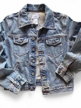 90s Calvin Klein CK Jeans Slim Fitted Trucker Jacket Medium 19x21 Made in USA